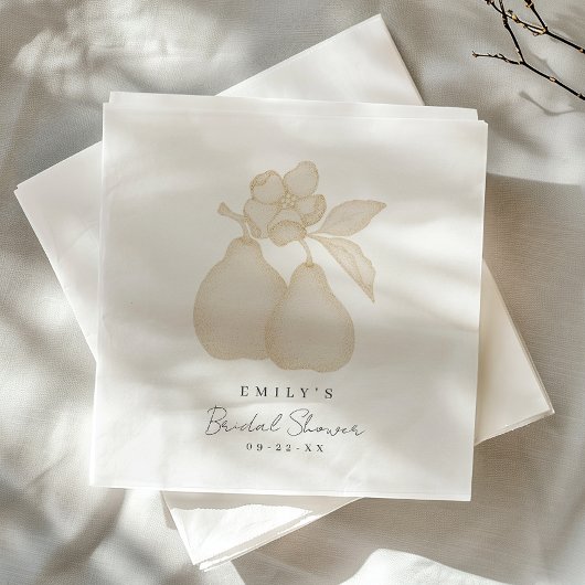Gold Perfect Pear Brautparty Napkin Serviette