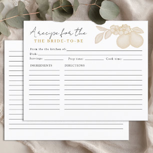 Gold Perfect Pear Brautparty Rezept Card