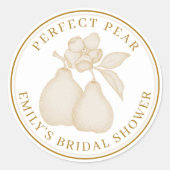 Gold Perfect Pear Brautparty Stickers (Vorderseite)