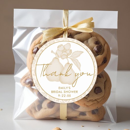 Gold Perfect Pear Brautparty Vielen Dank für Ihr I Runder Aufkleber