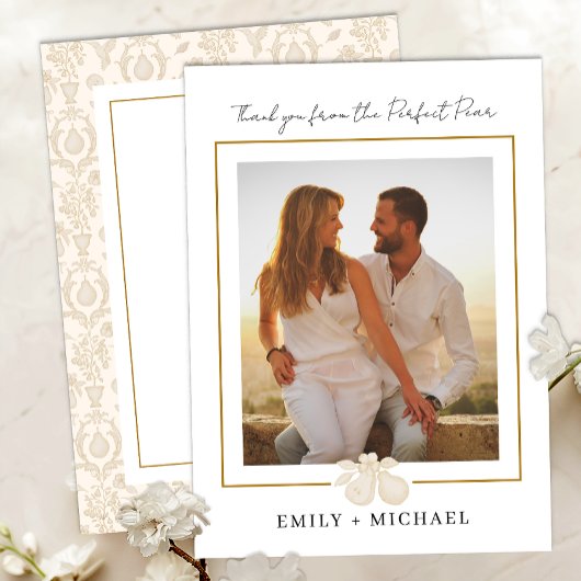 Gold Perfect Pear Foto Danke Karte