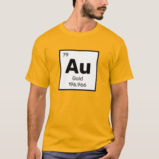 Gold/Periodische Tabelle - T - Shirt für Au-Elemen (Vorderseite)