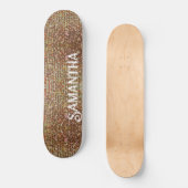Gold | Perlmuttmuster Skateboard (Vorderseite)