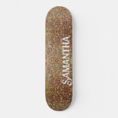 Gold | Perlmuttmuster Skateboard (Vorderseite)