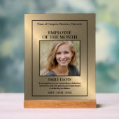 Gold/Personalised Photo - Employee Award Acrylschild (Neutral)
