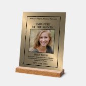Gold/Personalised Photo - Employee Award Acrylschild (Winkel)