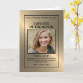 Gold/Personalised Photo - Employee Award Karte (Gelbe Blume)