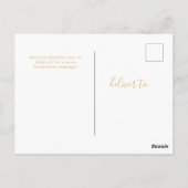 Gold Personalisiert 2 Fotos Universelle Grüße Postkarte (Rückseite)