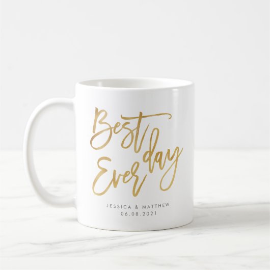 Gold Personalisiert Best Day Kaffeetasse (Links)