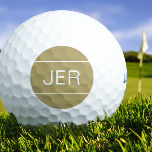 Gold Personalisiert Golfer Mit Monogramm Erstklass Golfball