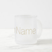 Gold personalisiert mit Ihrem Namensdruck Mattglastasse (VorderseiteRechts)