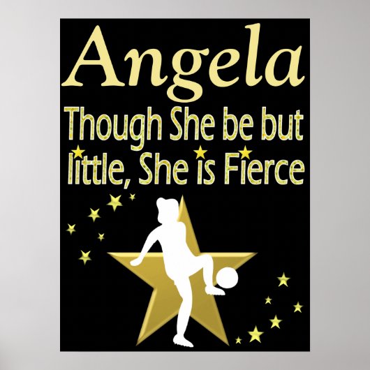 GOLD PERSONALISIERT SOCCER GIRL POSTER (Vorne)