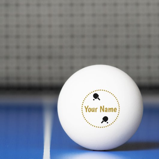 Gold personalisiert tischtennisball (Netto)
