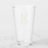 Gold Personalisierte Monogramm und Name Trauzeuge Glas (Rückseite)