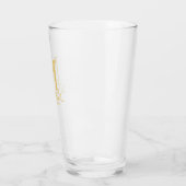 Gold Personalisierte Monogramm und Name Trauzeuge Glas (Links)