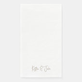 Gold Personalisierte Skriptnamen Papier Serviette (Vorderseite)