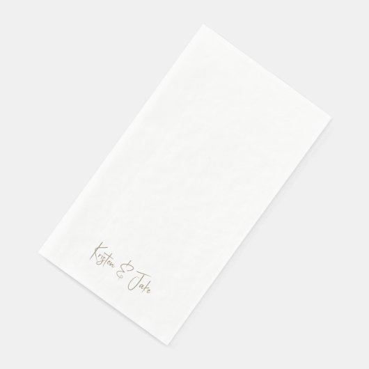 Gold Personalisierte Skriptnamen Papier Serviette (Ecke)