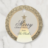 Gold Personalisierte Weihnachtsgeschenke Geschenkanhänger (Rückseite)