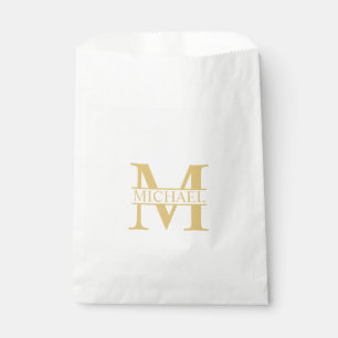 Gold Personalisiertes Monogramm und Name Geschenktütchen