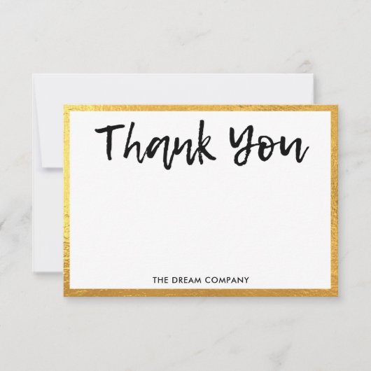 Gold Persönliche Nachricht Vielen Dank Media Inser (Vorderseite)