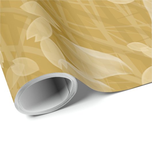 Gold-Petal-Geschenkpapier Geschenkpapier (Rolleneckpunkt)
