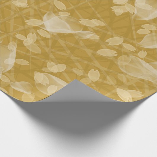 Gold-Petal-Geschenkpapier Geschenkpapier (Ecke)
