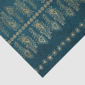 Gold Pfau-Blume für Aquamarine Entkoppelung Seidenpapier (Detail)