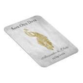 Gold Pfau speichert das Date Magnet (Rechte Seite)