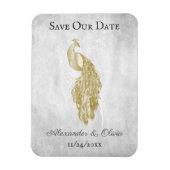 Gold Pfau speichert das Date Magnet (Vertikal)