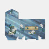 Gold, PfauenFedern auf Smaragdgrüner Seide Geschenkschachtel (Ungefaltet)