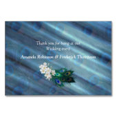 Gold, PfauenFedern auf Smaragdgrüner Seide Tischnummer (Rückseite)