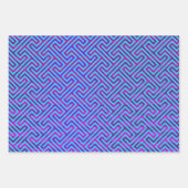 Gold Pfeile und Sky Blue Meander Sampler Geschenkpapier Set (Vorderseite 3)