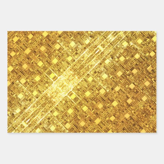 Gold Pfeile und Sky Blue Meander Sampler Geschenkpapier Set (Vorderseite 2)