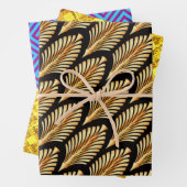 Gold Pfeile und Sky Blue Meander Sampler Geschenkpapier Set (Beispiel)