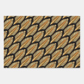 Gold Pfeile und Sky Blue Meander Sampler Geschenkpapier Set (Vorderseite)