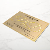 Gold PhD-Abschluss Folieneinladung (Gedreht)