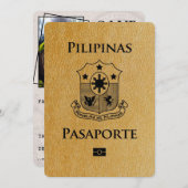 Gold Philippinen Pass Save the Date (Vorne/Hinten)