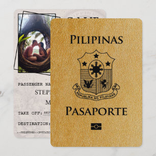 Gold Philippinen Reisepass Save The Date