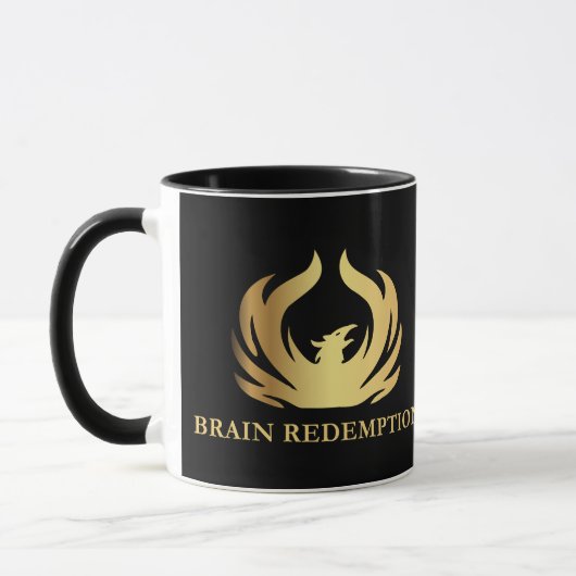 Gold Phoenix Brain Redelogos Tasse (Links)