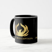 Gold Phoenix Brain Redemption Logo Tasse (Vorderseite Links)