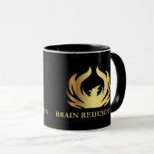 Gold Phoenix Brain Redemption Logo Tasse (VorderseiteRechts)