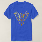 Gold Phoenix Firebird Phoenix Mythical Fiction B T-Shirt (Design vorne)