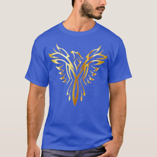 Gold Phoenix Firebird Phoenix Mythical Fiction B T-Shirt