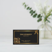 Gold Pi Icons Symbol Border Match Tutor Visitenkarte (Stehend Vorderseite)