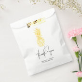 Gold Pineaple Beach Wedding Vielen Dank Geschenktütchen (Versiegelt)