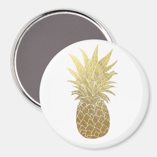 Gold Pineappelmagnet Magnet (Vorderseite/Rückseite)