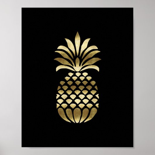 GOLD PINEAPPLE Art Print Poster (Vorne)