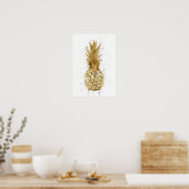 Gold Pineapple Poster (Küche)