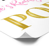 Gold Pink Black Confetti Sie ist bereit zum Pop Si Poster (Ecke)