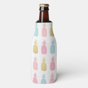 Gold Pink & Blue Tropical Pineapse Muster Flaschenkühler